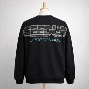 New Geedup OS Sportsman 2.0 Crewneck Black/Aqua Green XL
